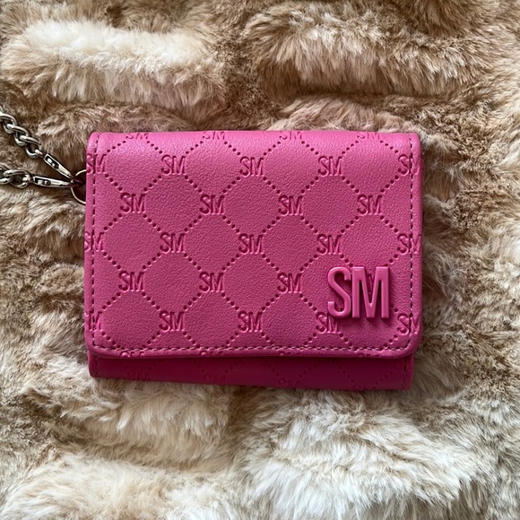 Steve Madden Handbags - Barbie Pink Steve Madden Compact Snap Wallet with Wristlet Chain